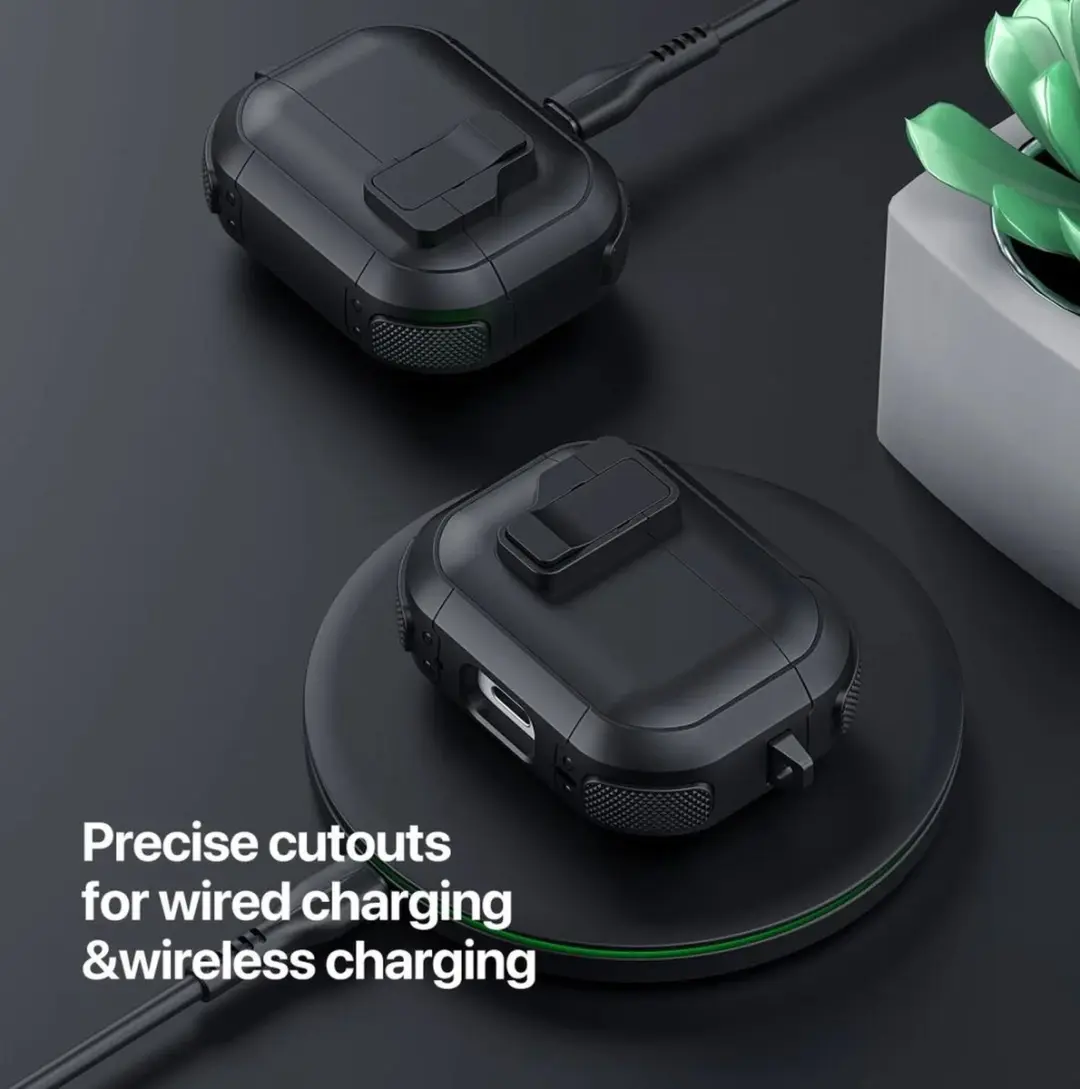 Dux Ducis PECP Hoesje AirPods 4 - Aluminum Haak - Zwart