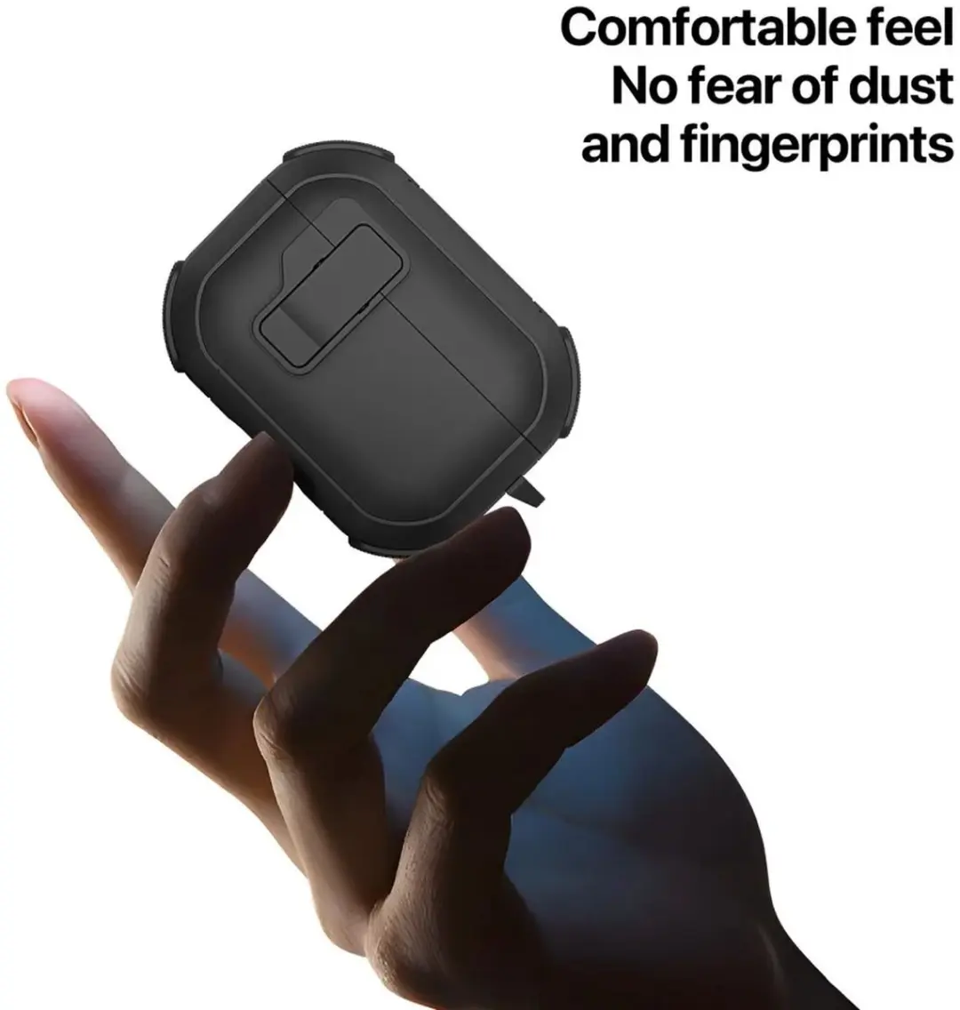 Dux Ducis PECP Hoesje AirPods 4 - Aluminum Haak - Zwart