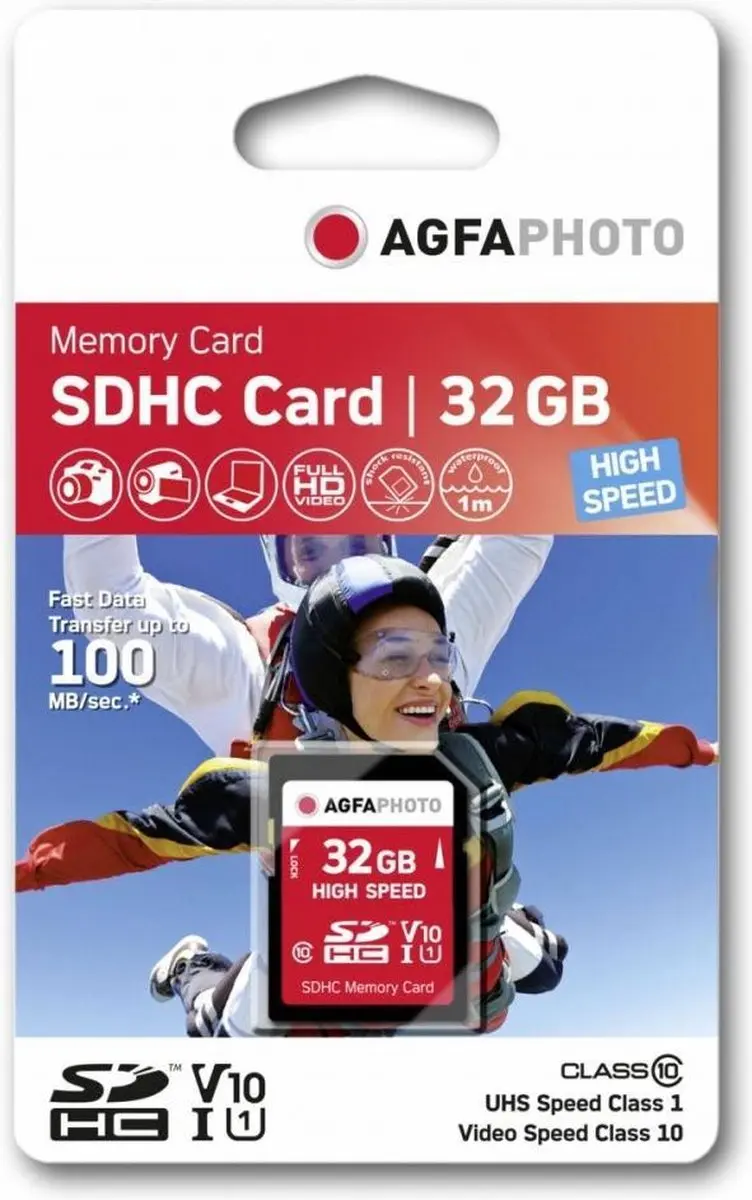 AgfaPhoto SDHC 32GB Class 10 UHS-I U1