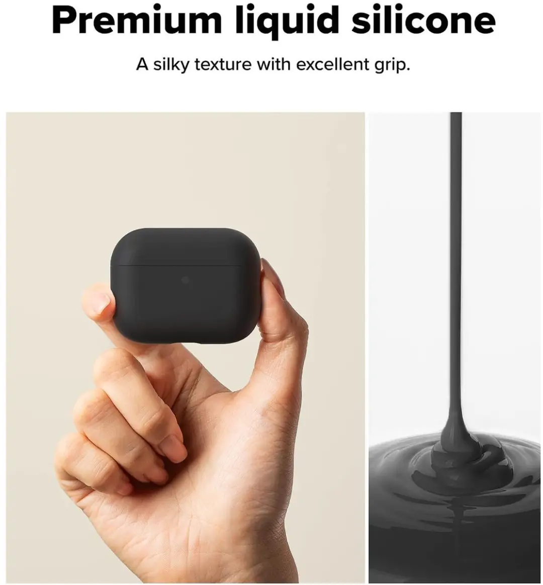 Ringke Silicone Hoesje Apple AirPods Pro 3 - Zwart