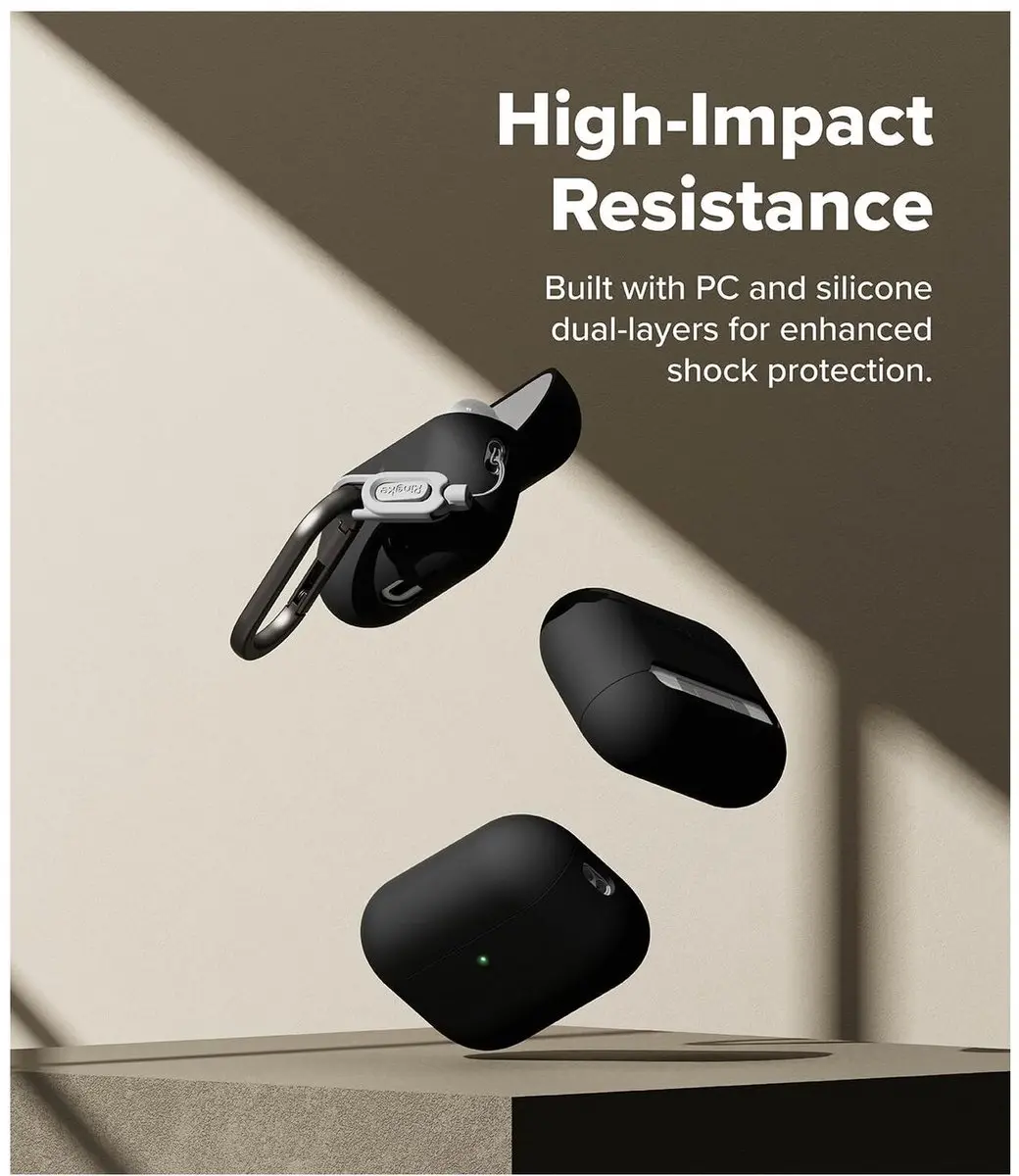 Ringke Silicone Hoesje Apple AirPods Pro 3 - Zwart