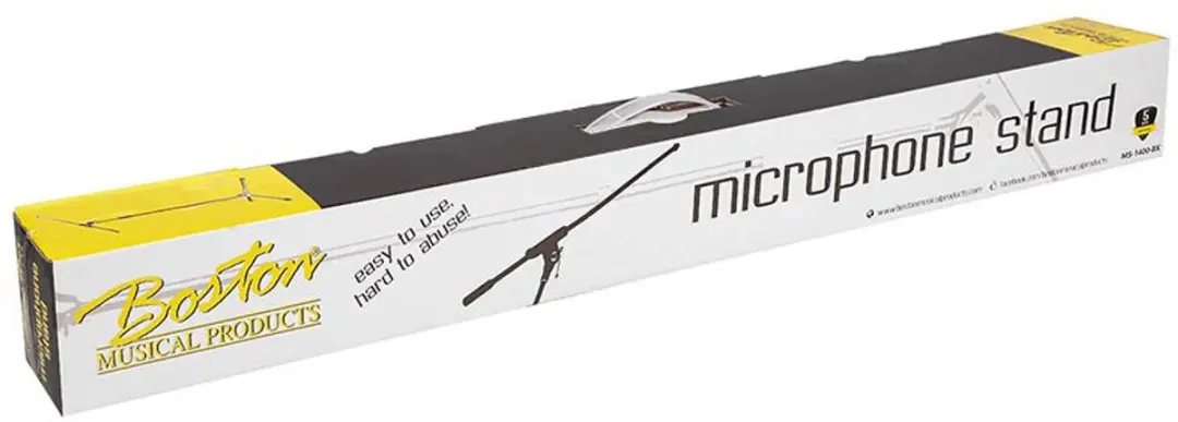 Boston MS-1425-BK Microfoonstatief - Telescopisch 94-168cm - Zwart
