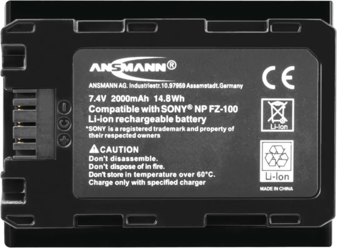 Ansmann 1400-0079 LiPo Accu 2000mAh - Compactcamera