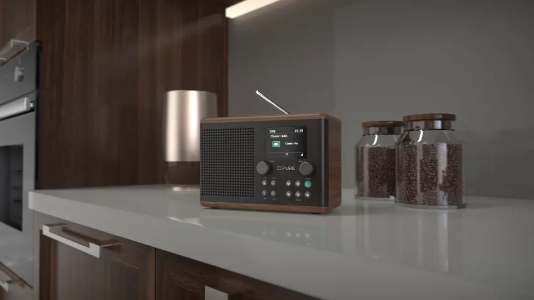 Pure Classic H4 Draagbare Digitale Radio - 10W - Koffiezwart/Walnoot