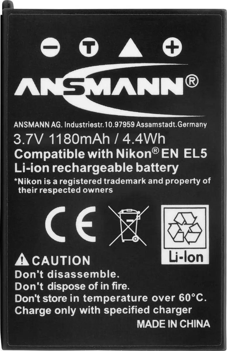 Ansmann A-Nik EL 5 Li-ion Accu 850mAh 3,7V