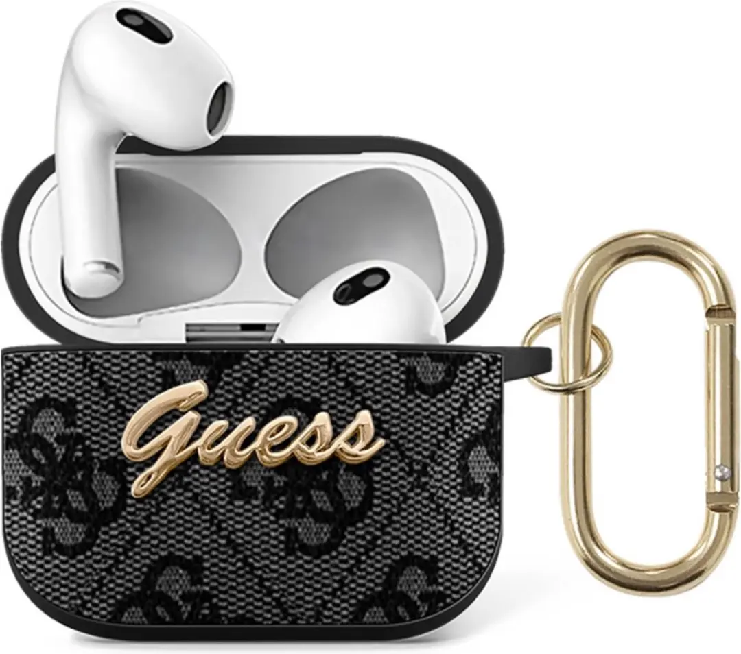 Guess AirPods 3 hoesje - 4G Script - Grijs