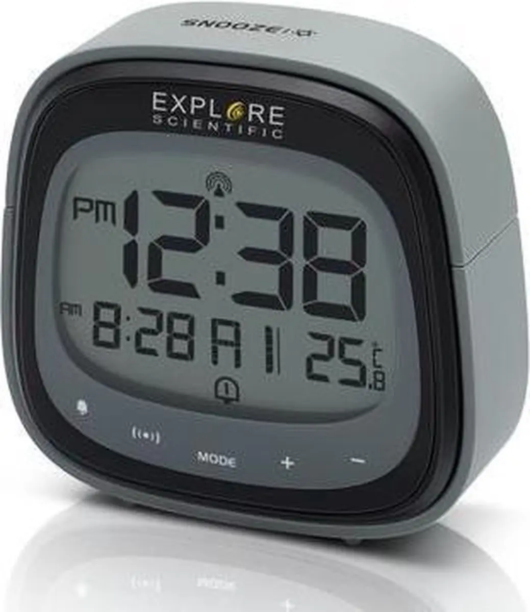 Bresser EXPLORE SCIENTIFIC RDC3006CM3LC2 Radiowekker - Temperatuur - Grijs/Zwart