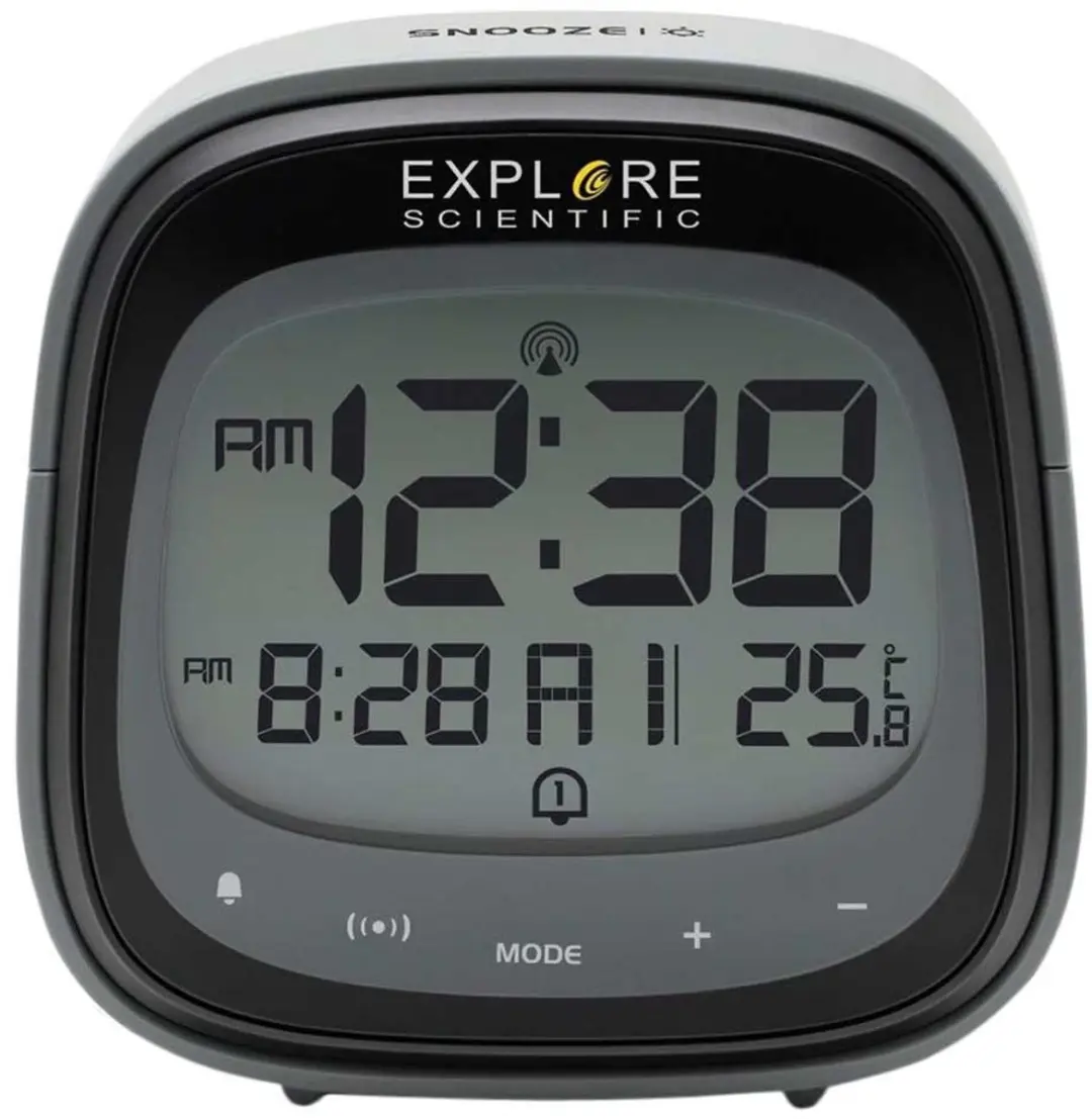 Bresser EXPLORE SCIENTIFIC RDC3006CM3LC2 Radiowekker - Temperatuur - Grijs/Zwart
