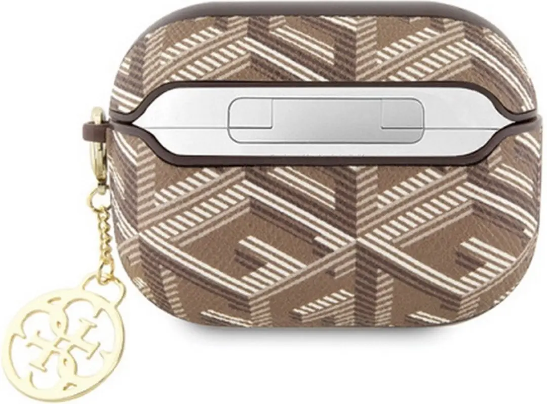Guess Charm G-Cube Case voor Apple Airpods Pro - Bruin