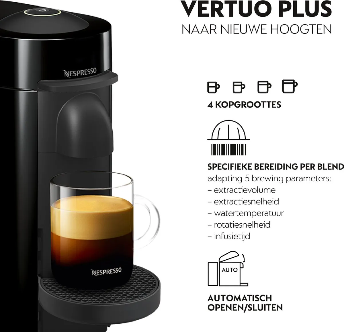 Magimix Nespresso Vertuo Plus 11399 Koffiezetapparaat - 1260W - Zwart