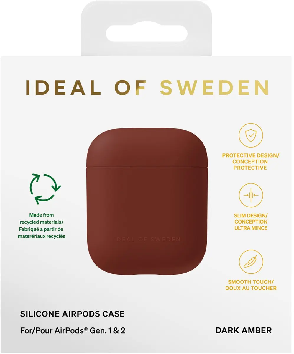 iDeal of Sweden Silicone Case IDSIAPC-489 - Apple AirPods 4 - Donkerrood