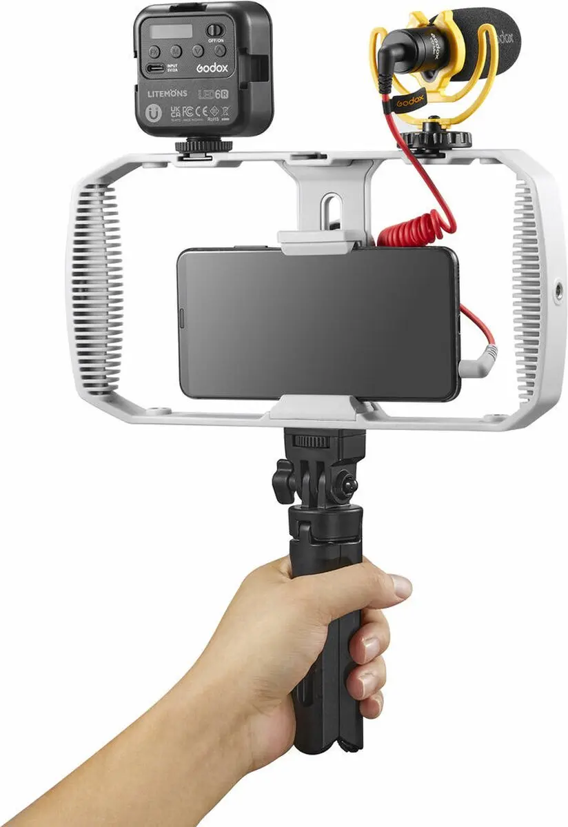 Godox Vlogging Kit VK1-LT - LED6R Lichtset - Wit/Zwart