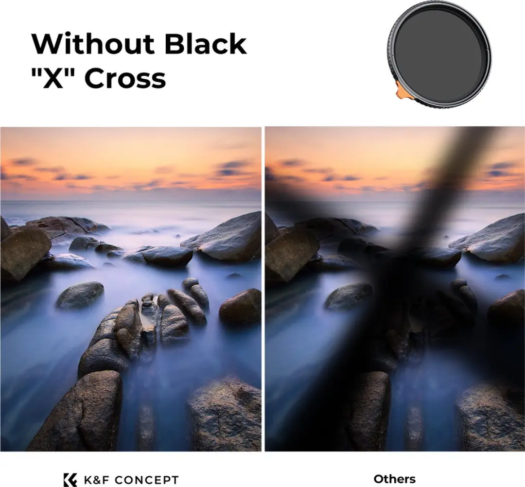 K&F Concept 77mm Variabele ND2-32 Grijsfilter - Nano-X True Color