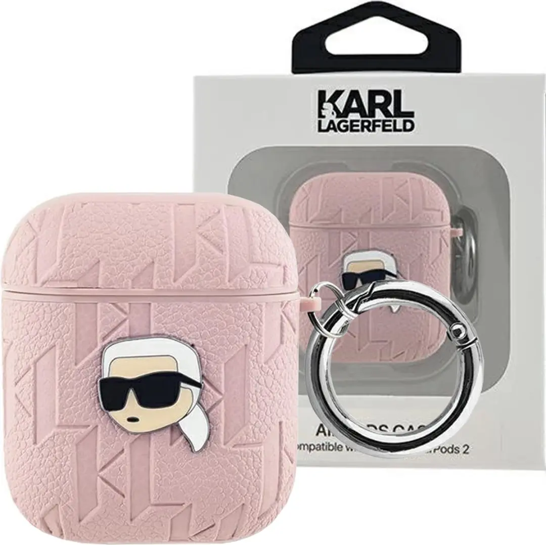 Karl Lagerfeld KLA2PGKIPP Hoesje AirPods 1/2 - Roze