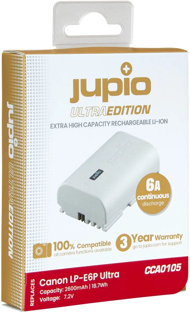 Jupio LP-E6P Accu 2600mAh - Compactcamera