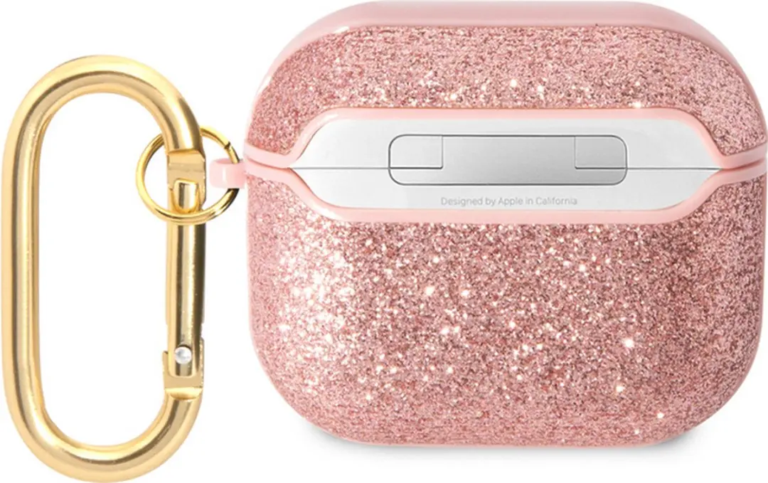 Guess Gitter Flakes Hoesje - Apple AirPods 3 - Roze