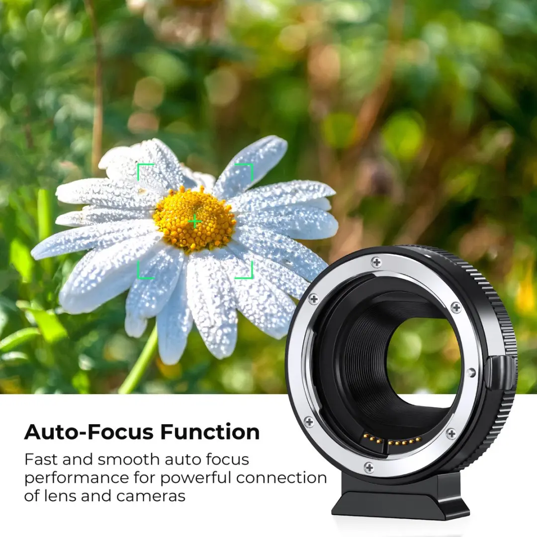 K&F Concept EF-EOS M Autofocuslensadapter - Zwart - afbeelding 6 van 6