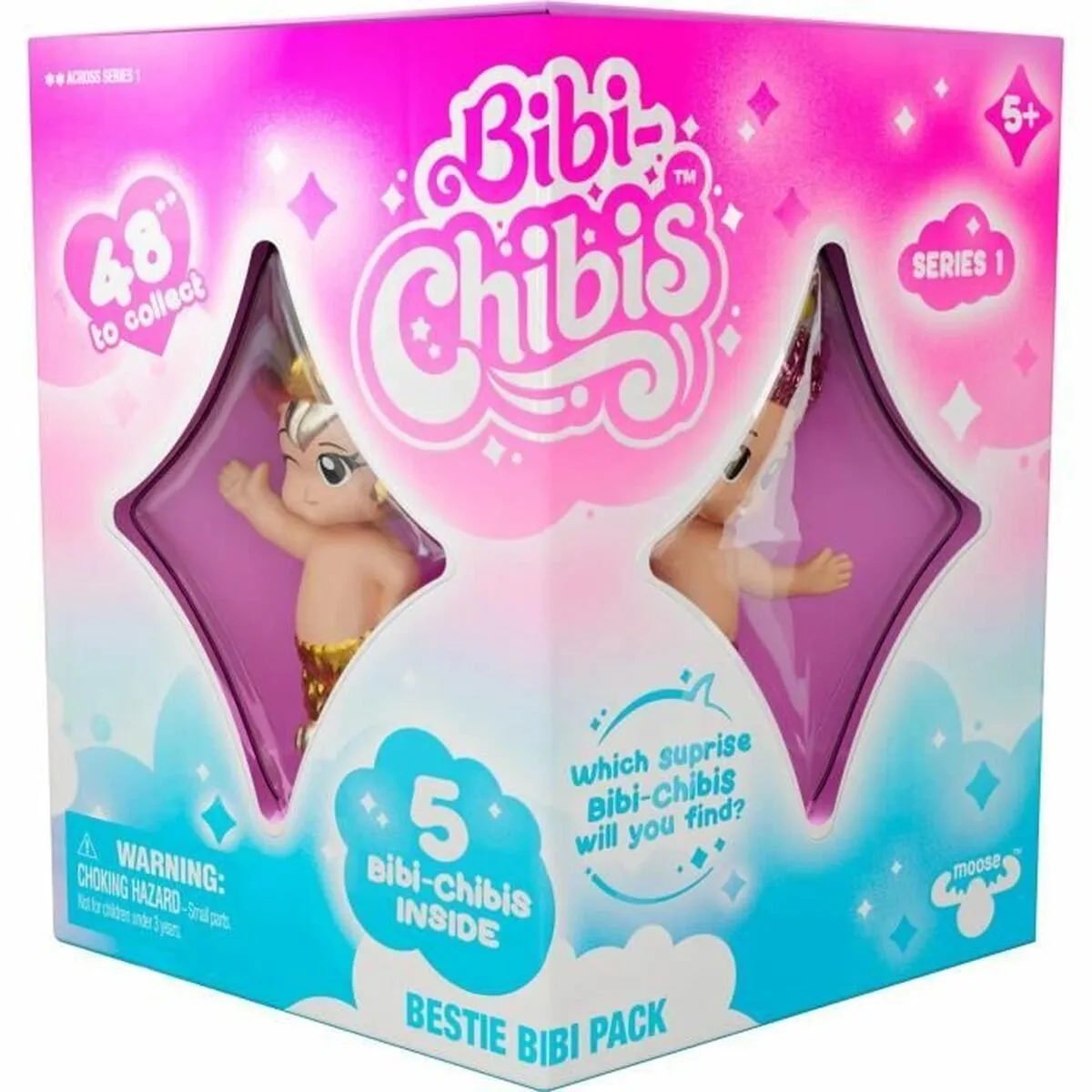Bandai Namco Bibi Chibis Verzamelbare Minifiguren - Pak van 5 - Multicolor