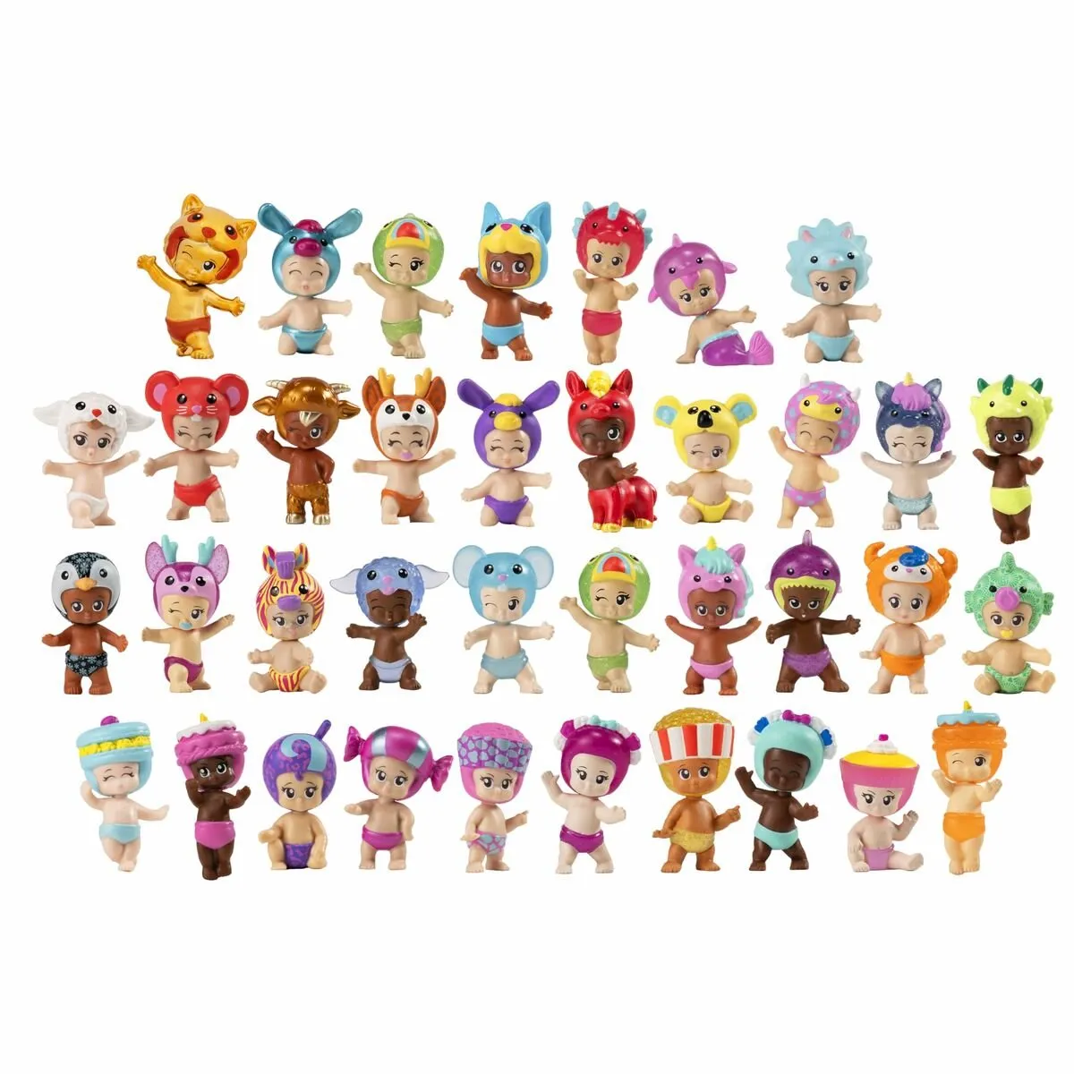 Bandai Namco Bibi Chibis Verzamelbare Minifiguren - Pak van 5 - Multicolor