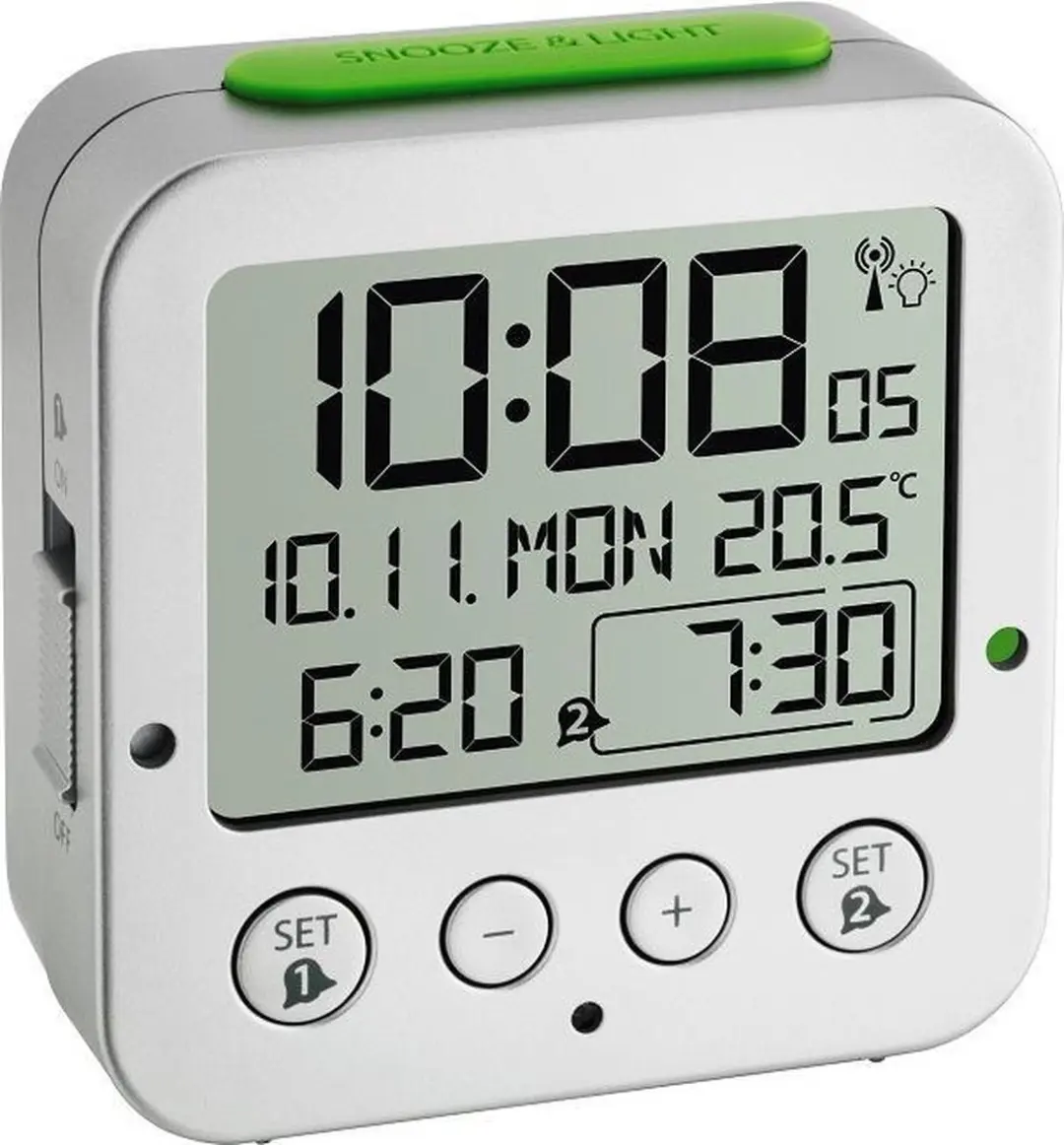 TFA Dostmann 60.2528.54 Wekker Zilver