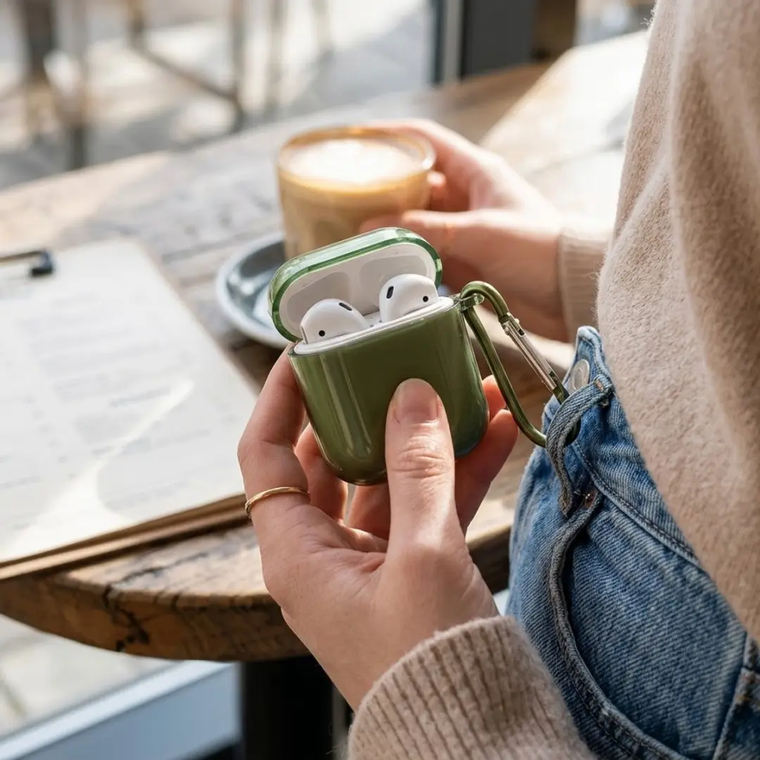 NUVEX Hoesje AirPods 4 - Groen Transparant