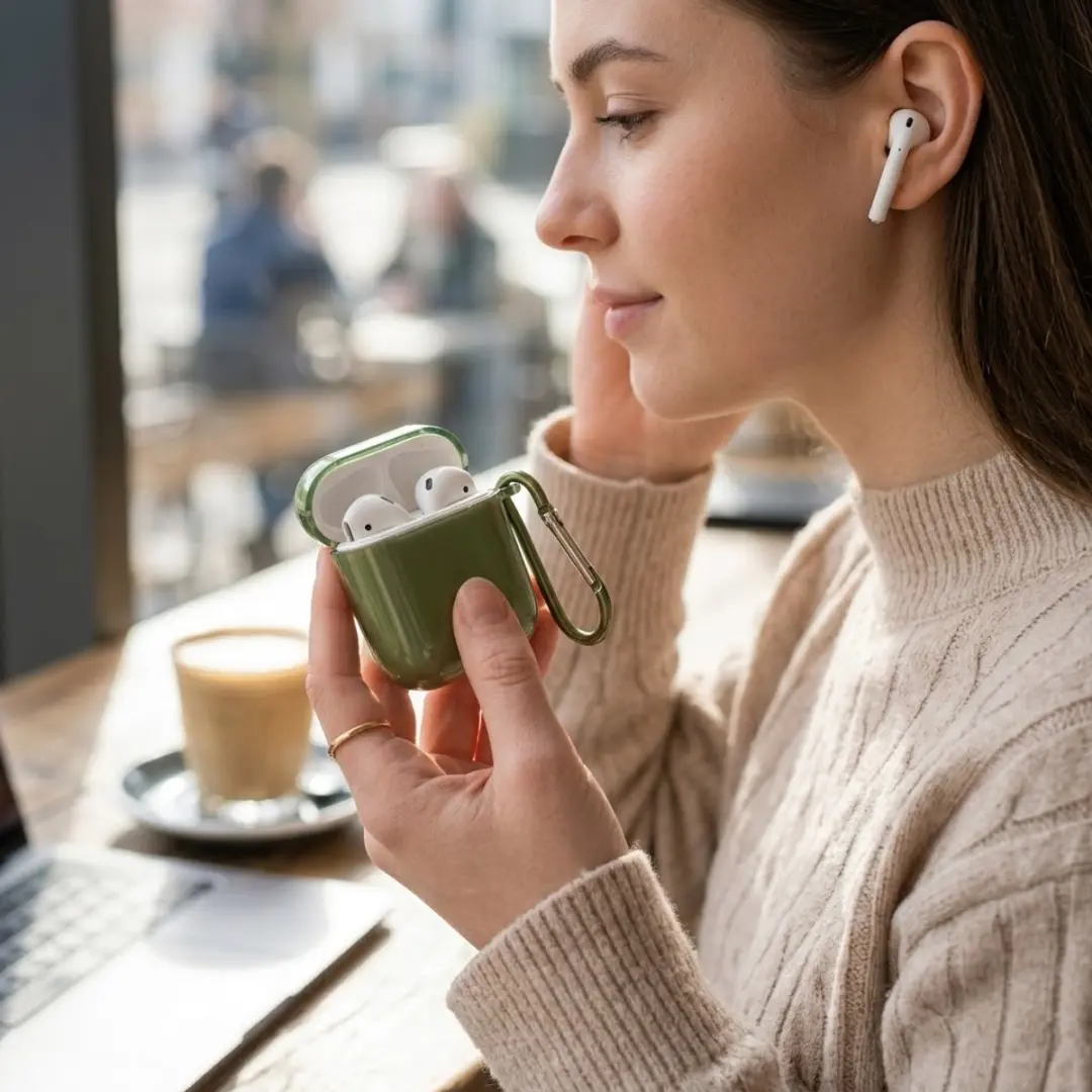NUVEX Hoesje AirPods 4 - Groen Transparant