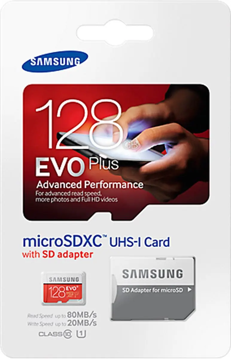 Samsung Evo+ MB-MC128DA/EU Micro SDXC 128GB - met adapter