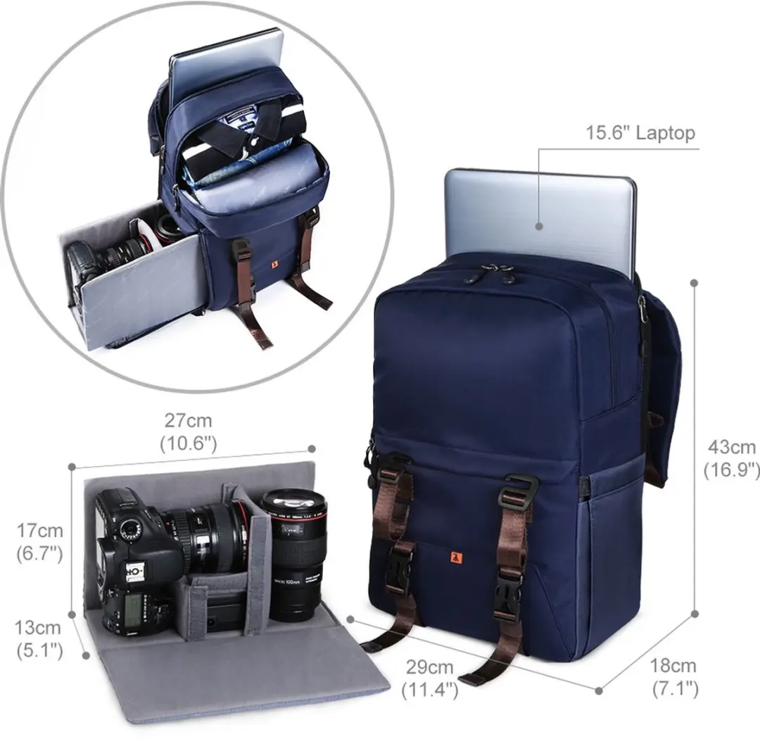 K&F Concept KF13.087 Rugtas - 20L - Blauw