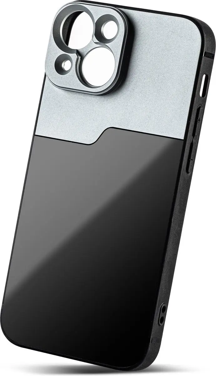 MOJOGEAR 17mm Lenscase iPhone 13 Mini - Zwart/Grijs