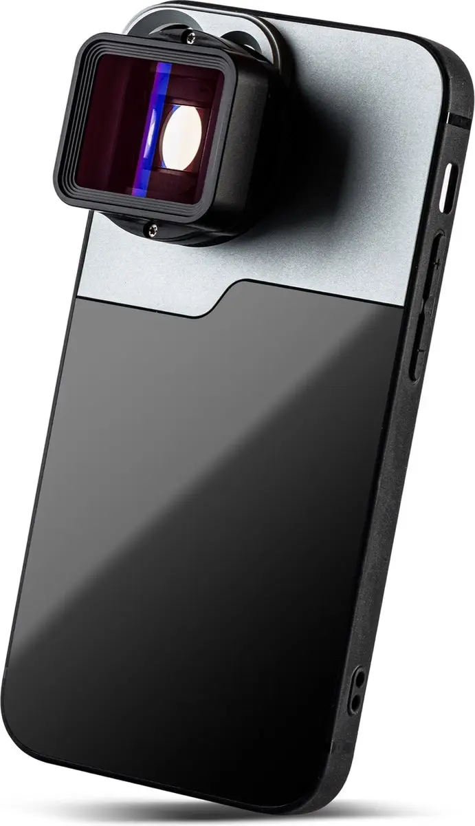 MOJOGEAR 17mm Lenscase iPhone 13 Mini - Zwart/Grijs