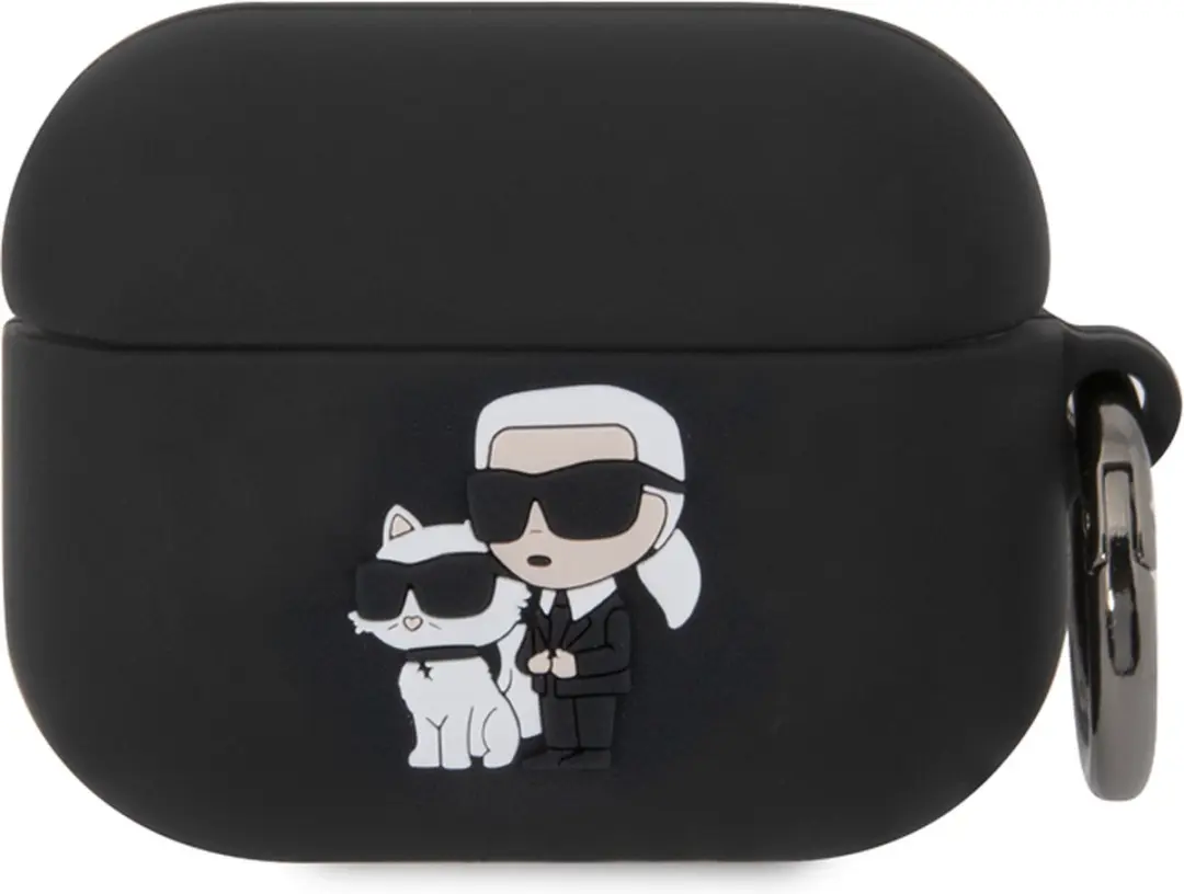 Karl Lagerfeld Hoesje AirPods Pro NFT Siliconen - Zwart