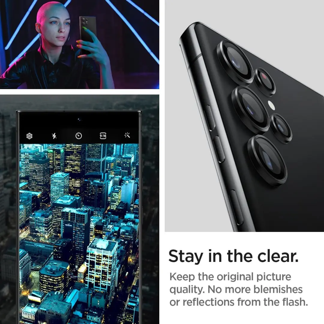 Spigen Glas.tR EZ Fit Optik Pro Camera Screenprotector - 2 Stuks