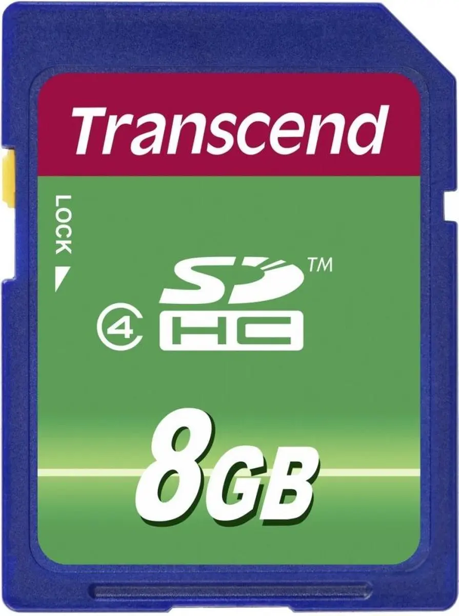 Transcend 8GB SDHC TS8GSDHC4 Geheugenkaart