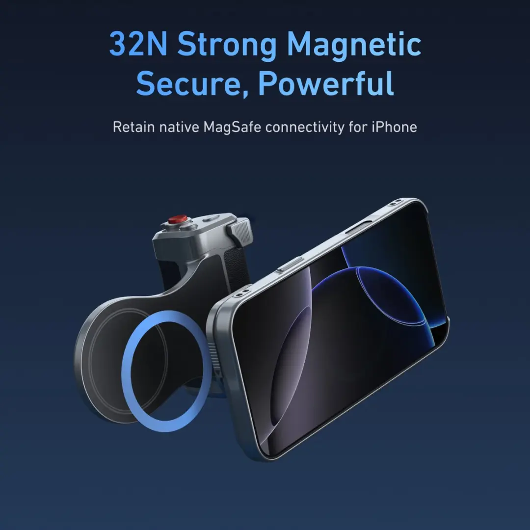 Telesin Master Grip Magnetisch iPhone 17 Pro Max Accessoire - Grijs - afbeelding 6 van 6
