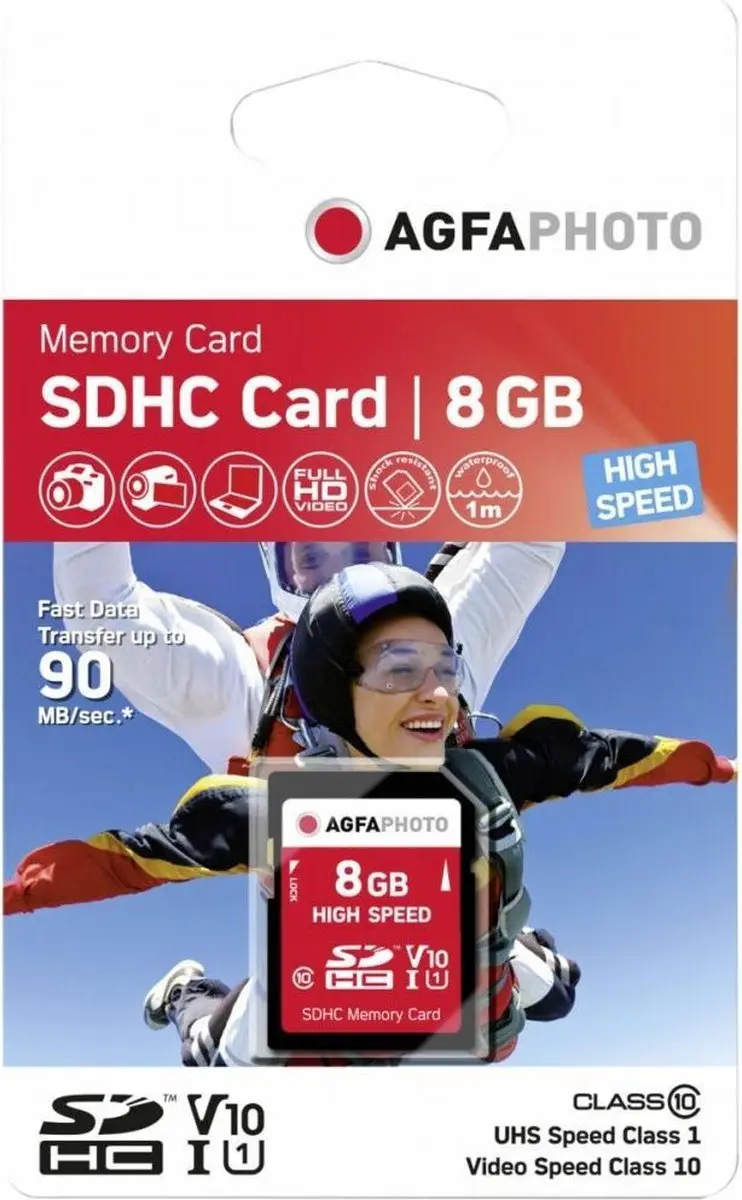 AgfaPhoto SDHC 8GB Class 10 UHS-I Geheugenkaart