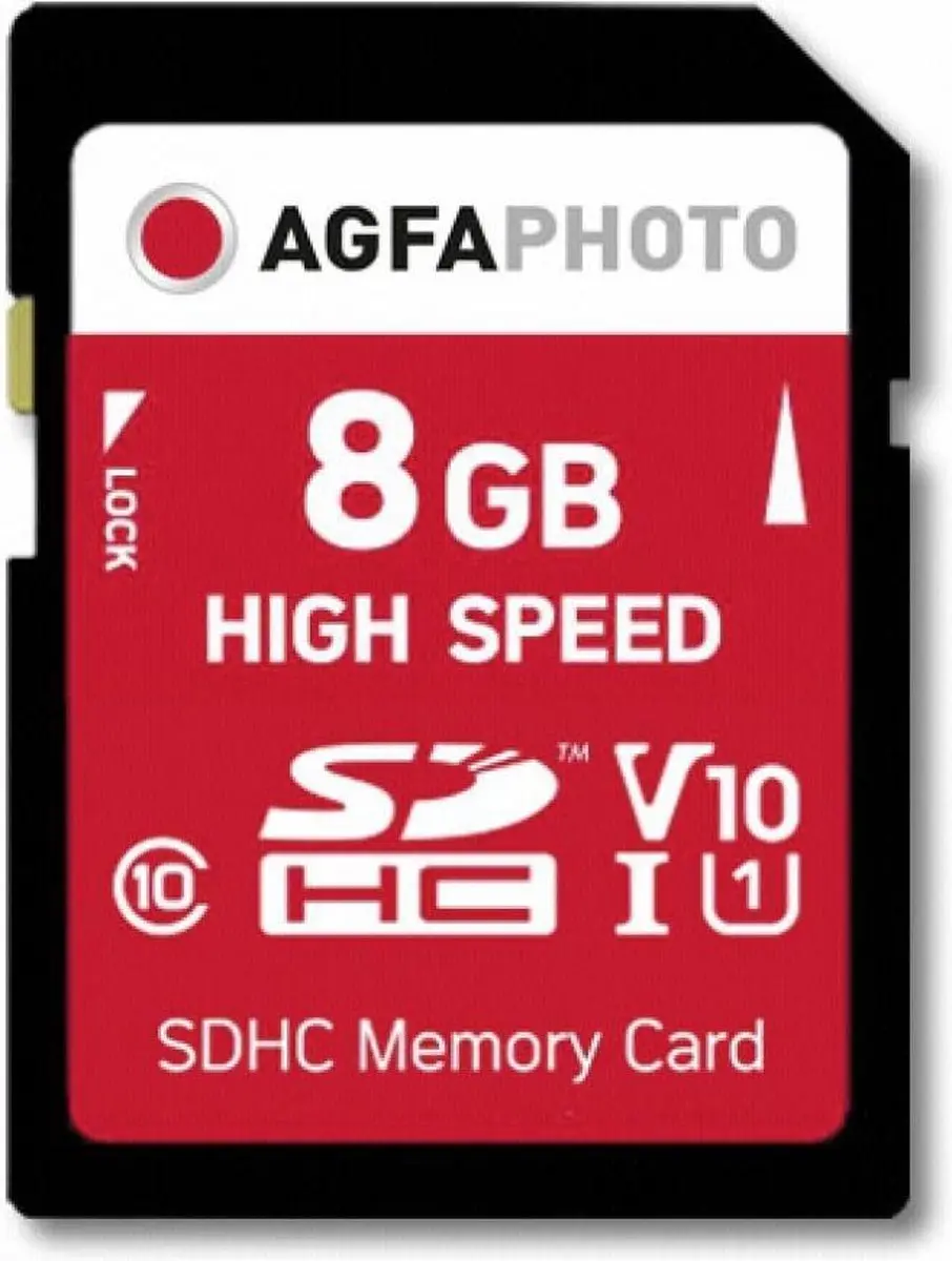 AgfaPhoto SDHC 8GB Class 10 UHS-I Geheugenkaart
