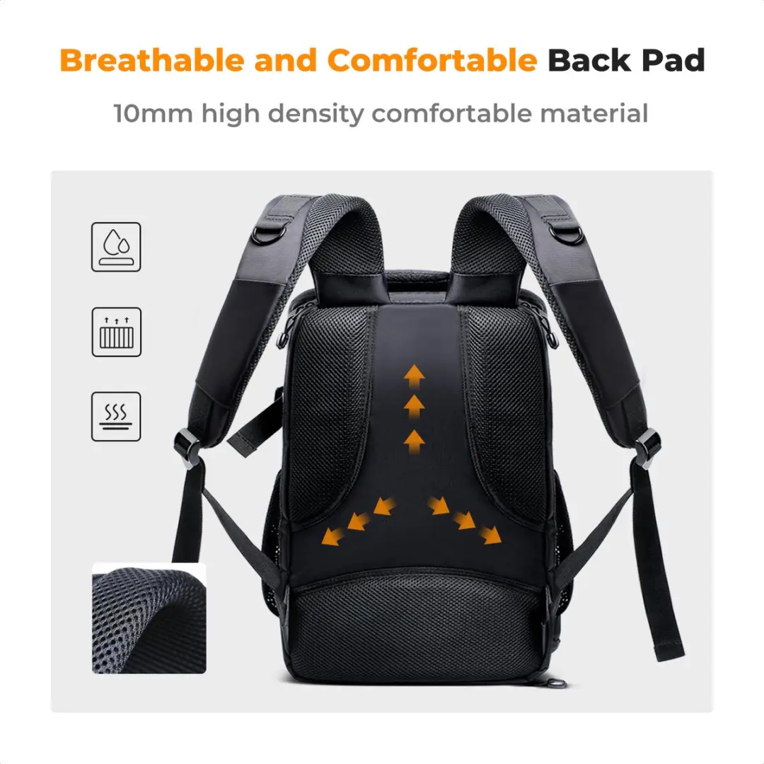 K&F Concept Nature Wanderer 08 25L Rugzak - 4 Lenzen - Zwart