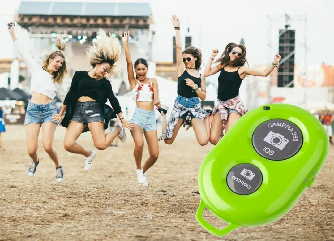MOJOGEAR MG-02-GREEN Bluetooth Afstandsbediening Smartphonecamera - Groen