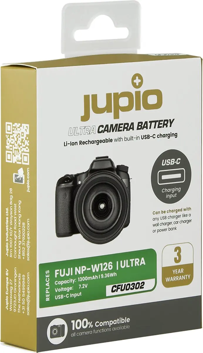 Jupio NP-W126S Accu 1300mAh - USB-C