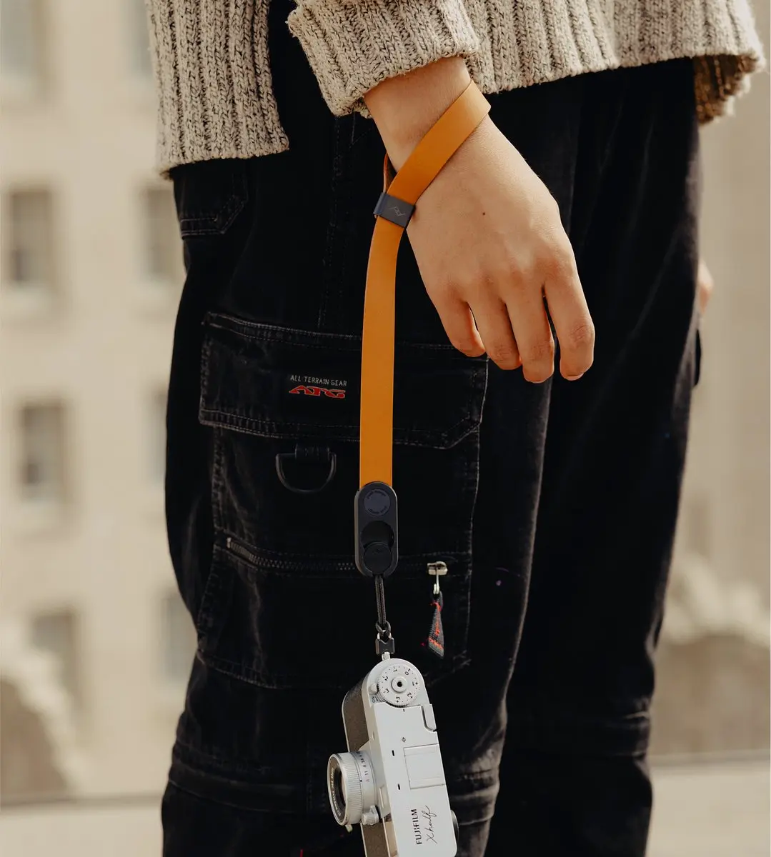 Peak Design Cuff Leather Camera Polsband - Oranje