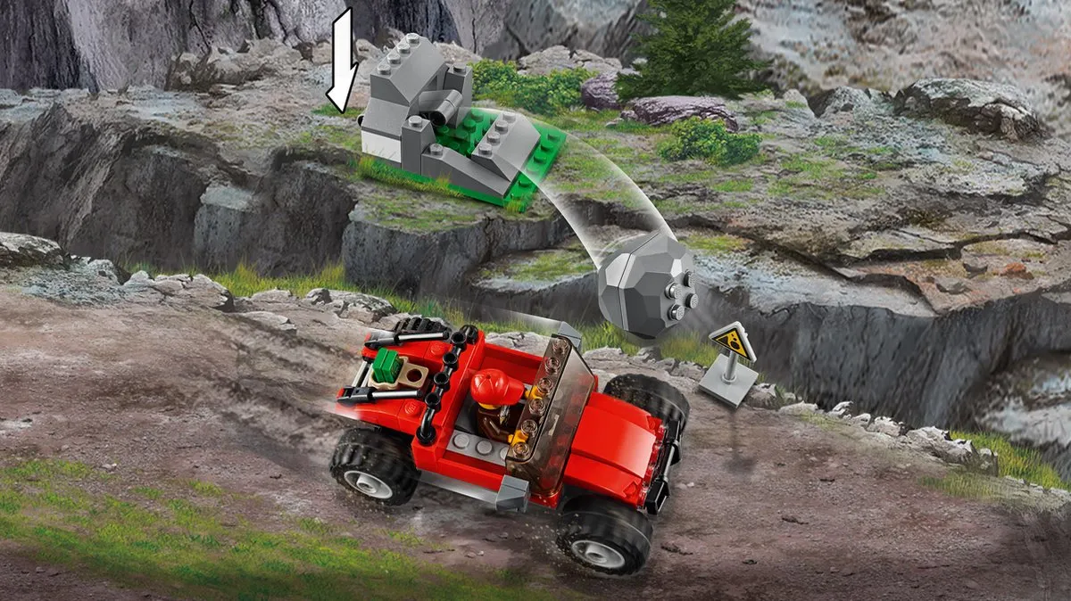 LEGO City Bergpolitie Modderwegachtervolging 60172 - 297 Stukken