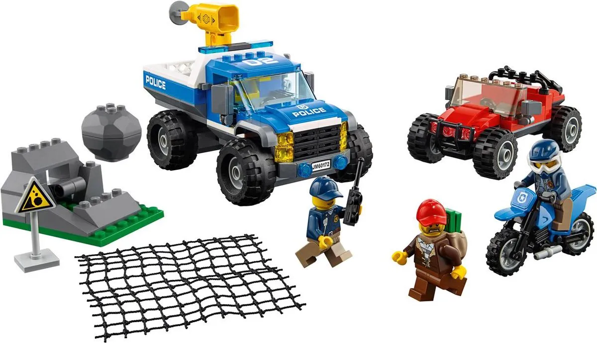 LEGO City Bergpolitie Modderwegachtervolging 60172 - 297 Stukken