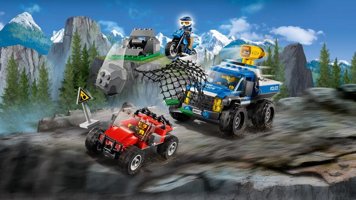 LEGO City Bergpolitie Modderwegachtervolging 60172 - 297 Stukken