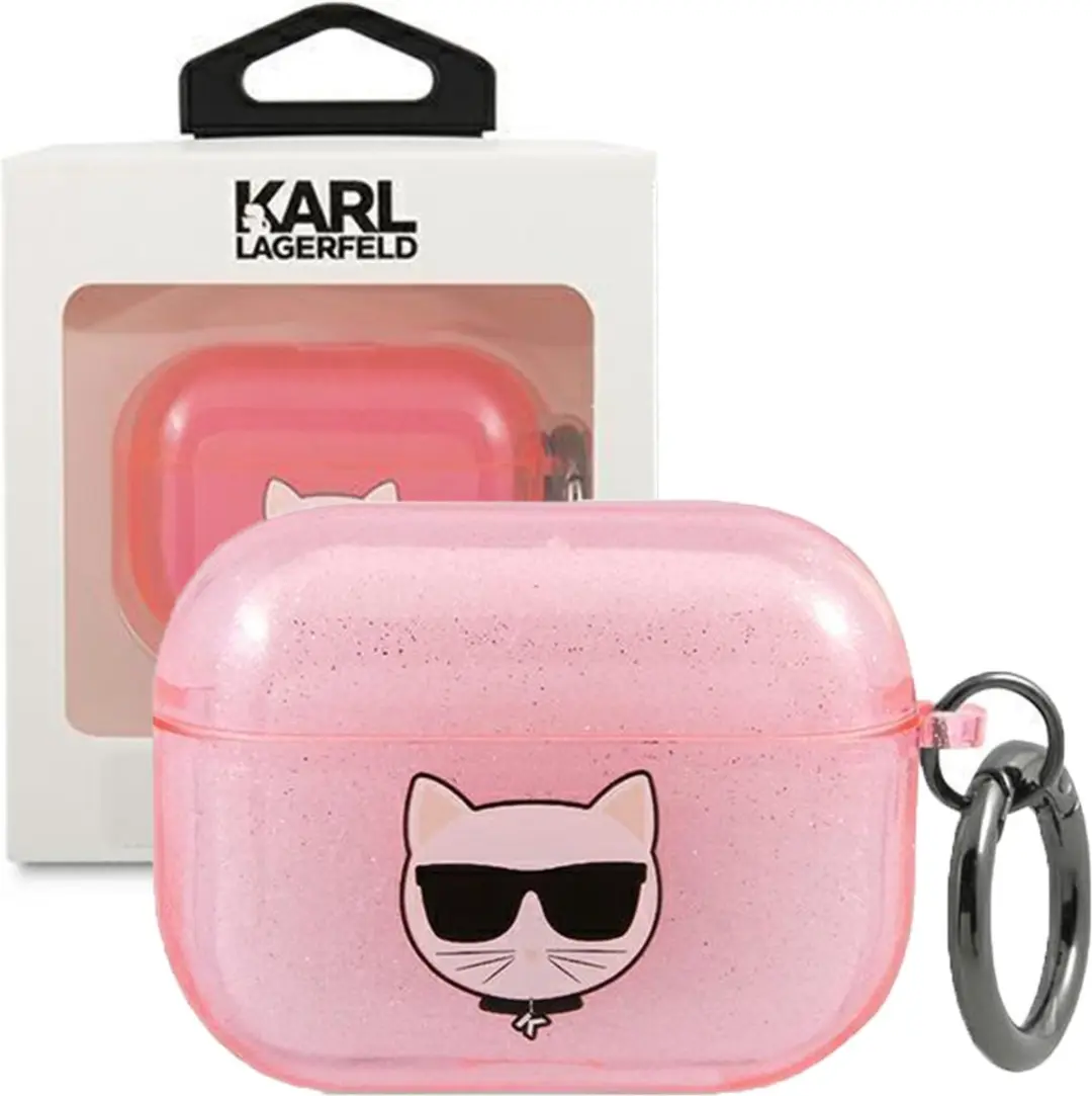 Karl Lagerfeld KLA3UCHGP AirPods 3 Hoesje - Roze Glitter