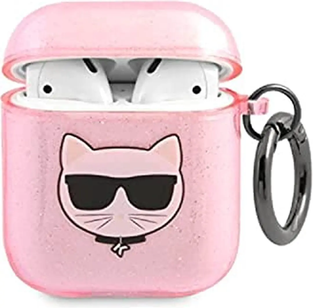 Karl Lagerfeld KLA3UCHGP AirPods 3 Hoesje - Roze Glitter