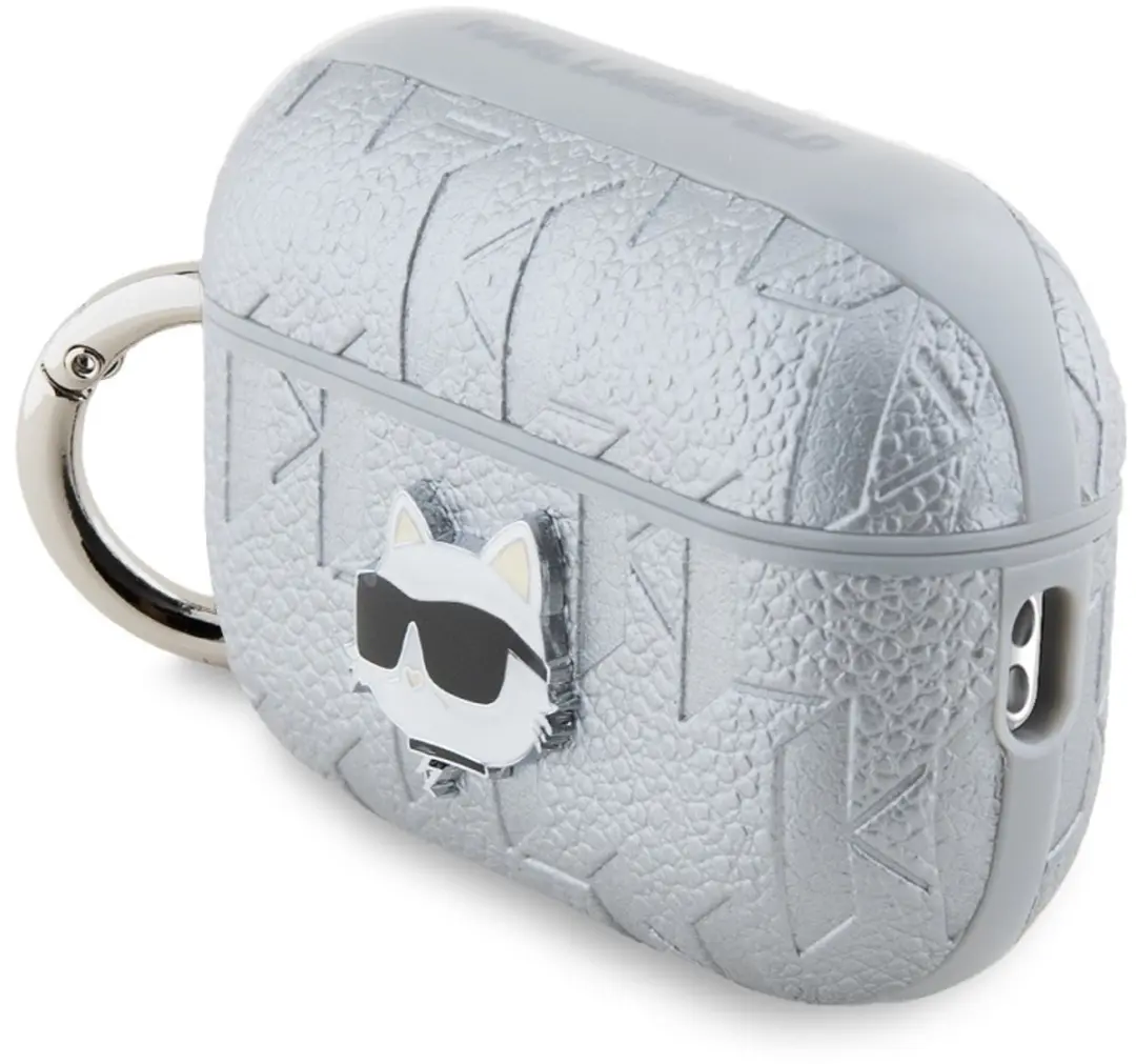 Karl Lagerfeld Choupette Hoesje AirPods Pro 2 - Zilver KLAP2PGCHPS