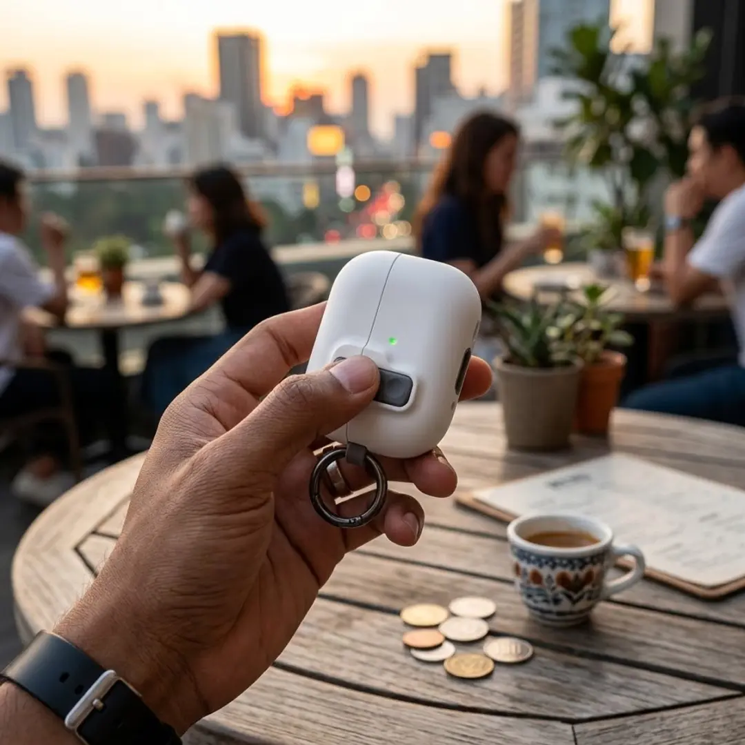 NUVEX Hoes AirPods 4 - Wit - Sleutelring