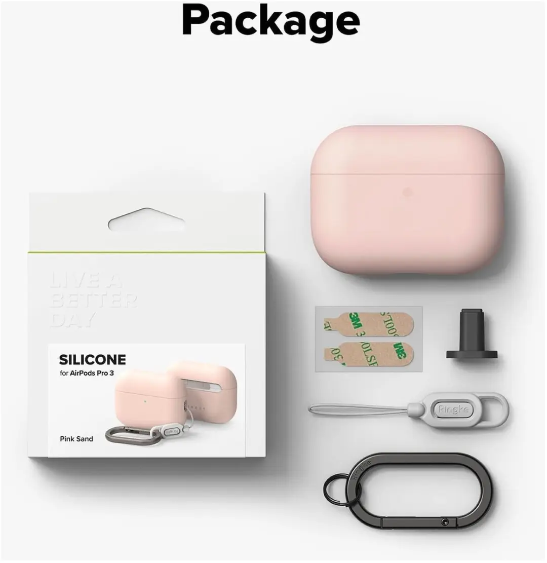 Ringke Silicone Hoesje Apple AirPods Pro 3 - Roze