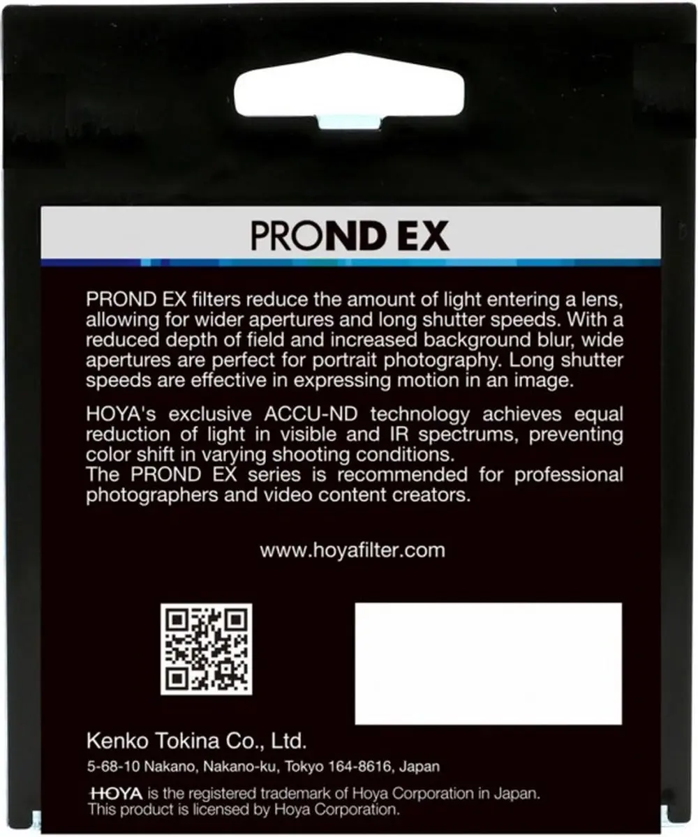 Hoya PRO ND-EX ND8 Filter 67mm - Zwart