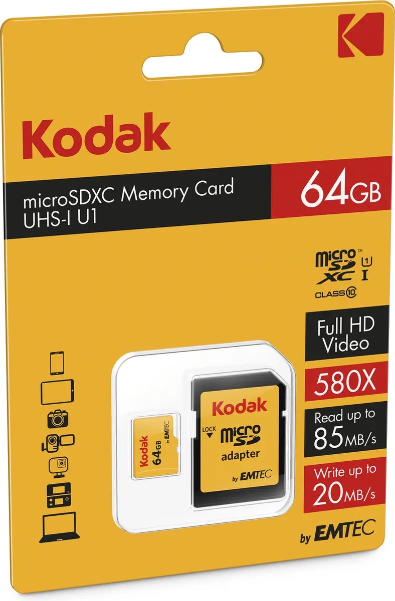 Kodak Emtec Micro SDXC 64GB EKMSDM64GXC10K